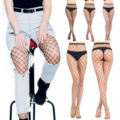 High Waist Pantyhose Fishnet Stockings Mesh Tights Thigh High Socks Sexy Ladies